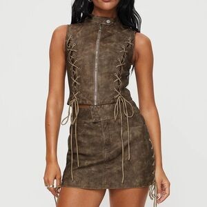 Princess Polly Brown Leather Set